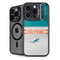 NFL Miami Dolphins White Striped iPhone 14 Pro Kickstand Case